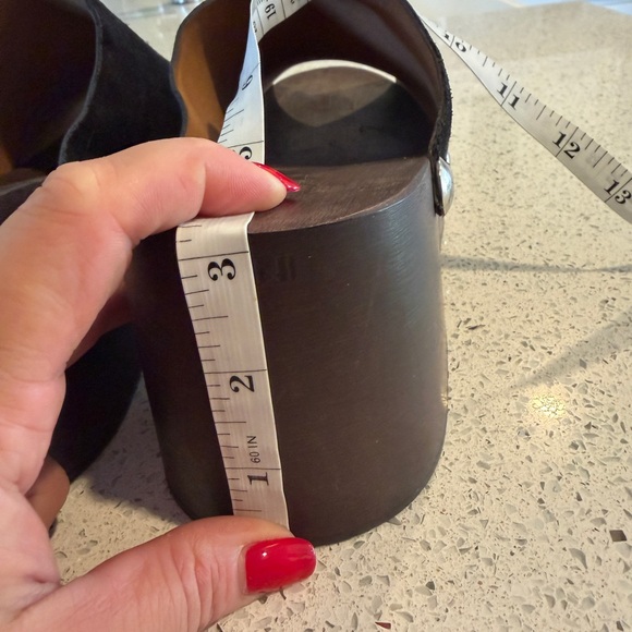 Ganni Suede studded wood platforms - Picture 5 of 8